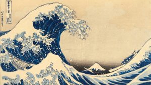 Gran Ola de Kanagawa de Katsushika Hokusai (1760-1849), de la serie de las treinta y seis vistas del monte Fuji, estimada entre 400,000-600,000 HKD (48.353-72.530€).