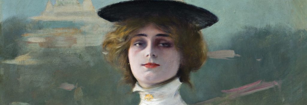 Ramón Casas. La Parisienne o La model, Montmartre, detalle. Salida: 120.000 euros