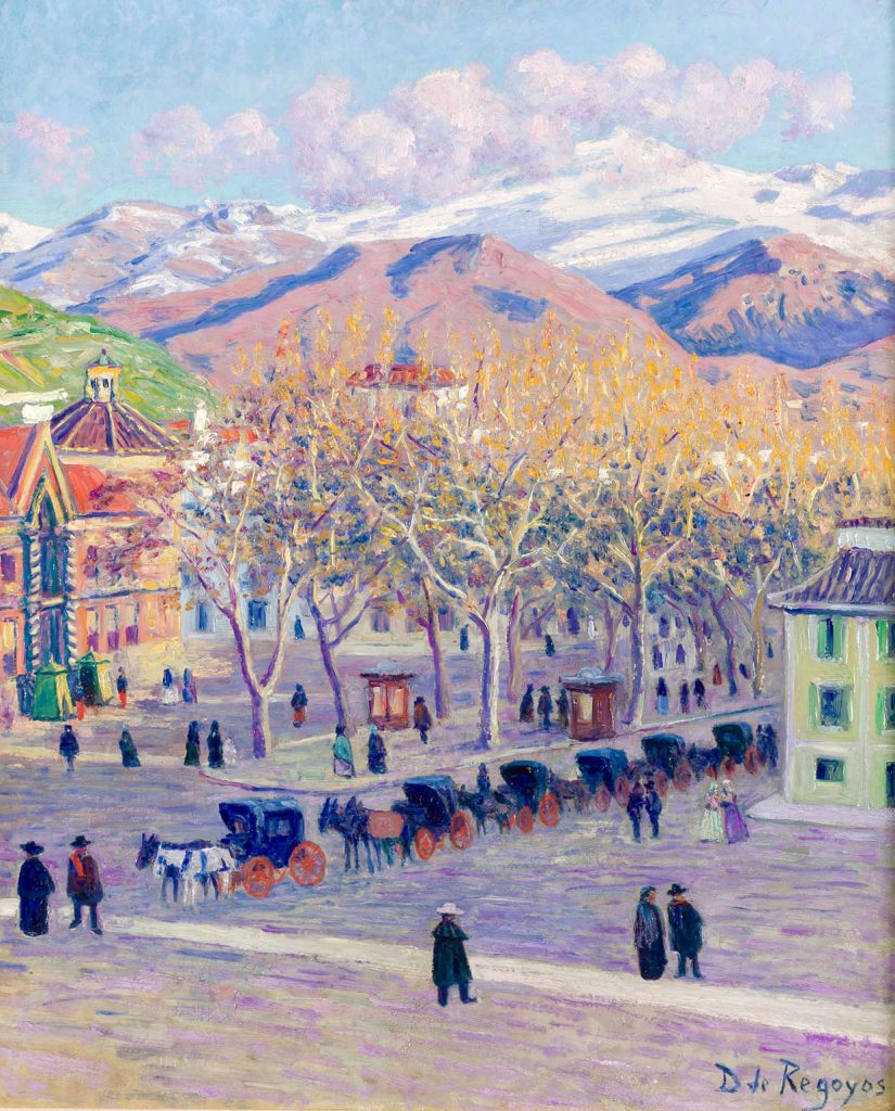 Darío de Regoyos. Plaza granadina, 1905. Salida: 32.000 euros. Remate: 75.000 euros
