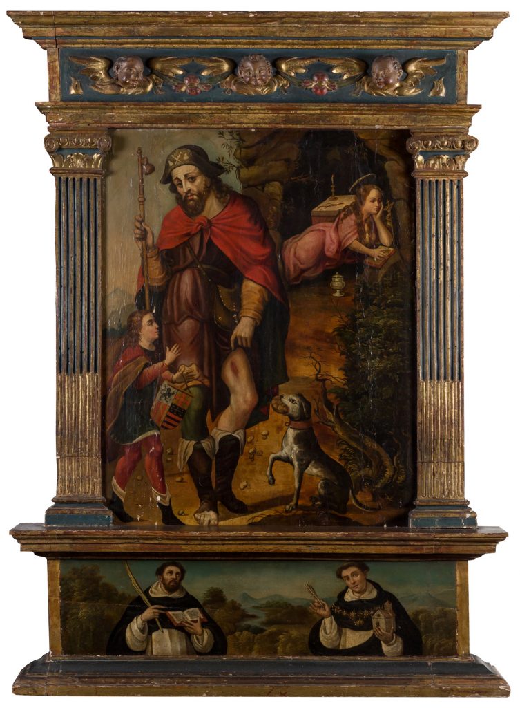 Taller de Luis de Morales. Retablo de san Roque y la Magdalena y santos dominicos. Salida y remate: 12.000 euros. Comprado por el Estado