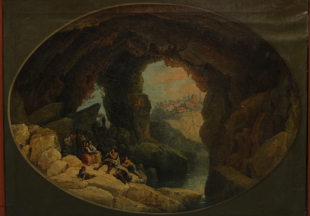 Manuel Barrón. La cueva del Gato, 1856. Salida: 14.000 euros