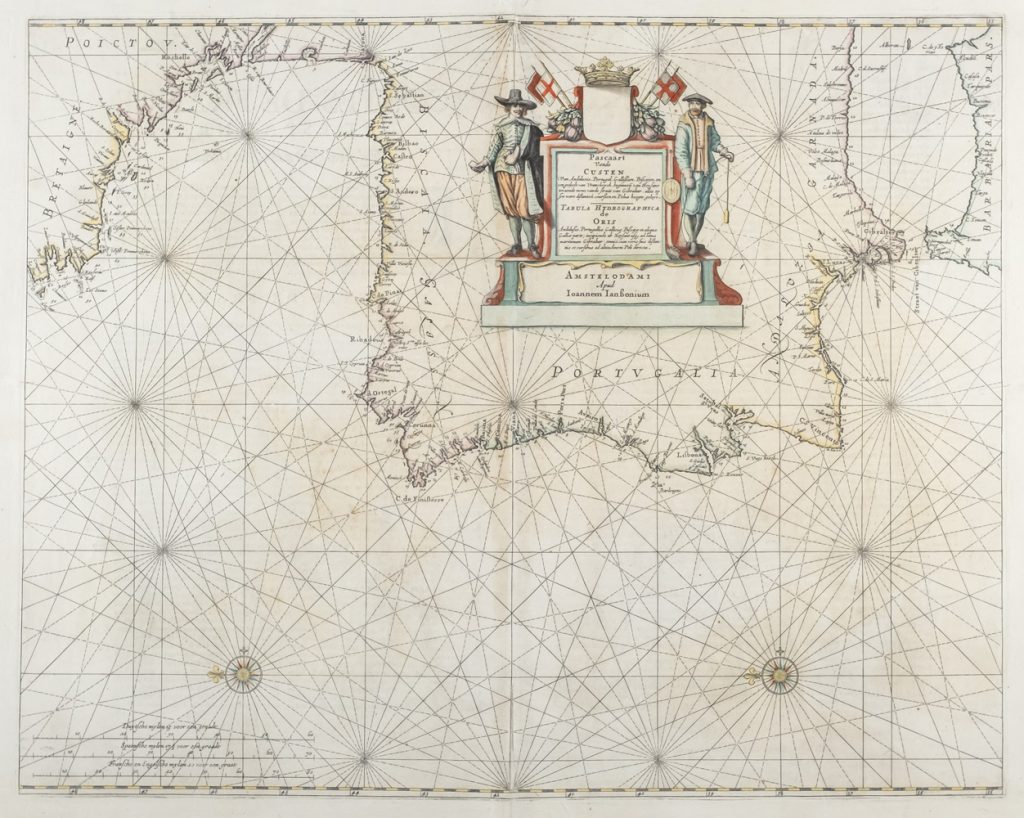09–carta-nautica-de-la-peninsula-iberica-2C-johannes-janssonius-2C-1650