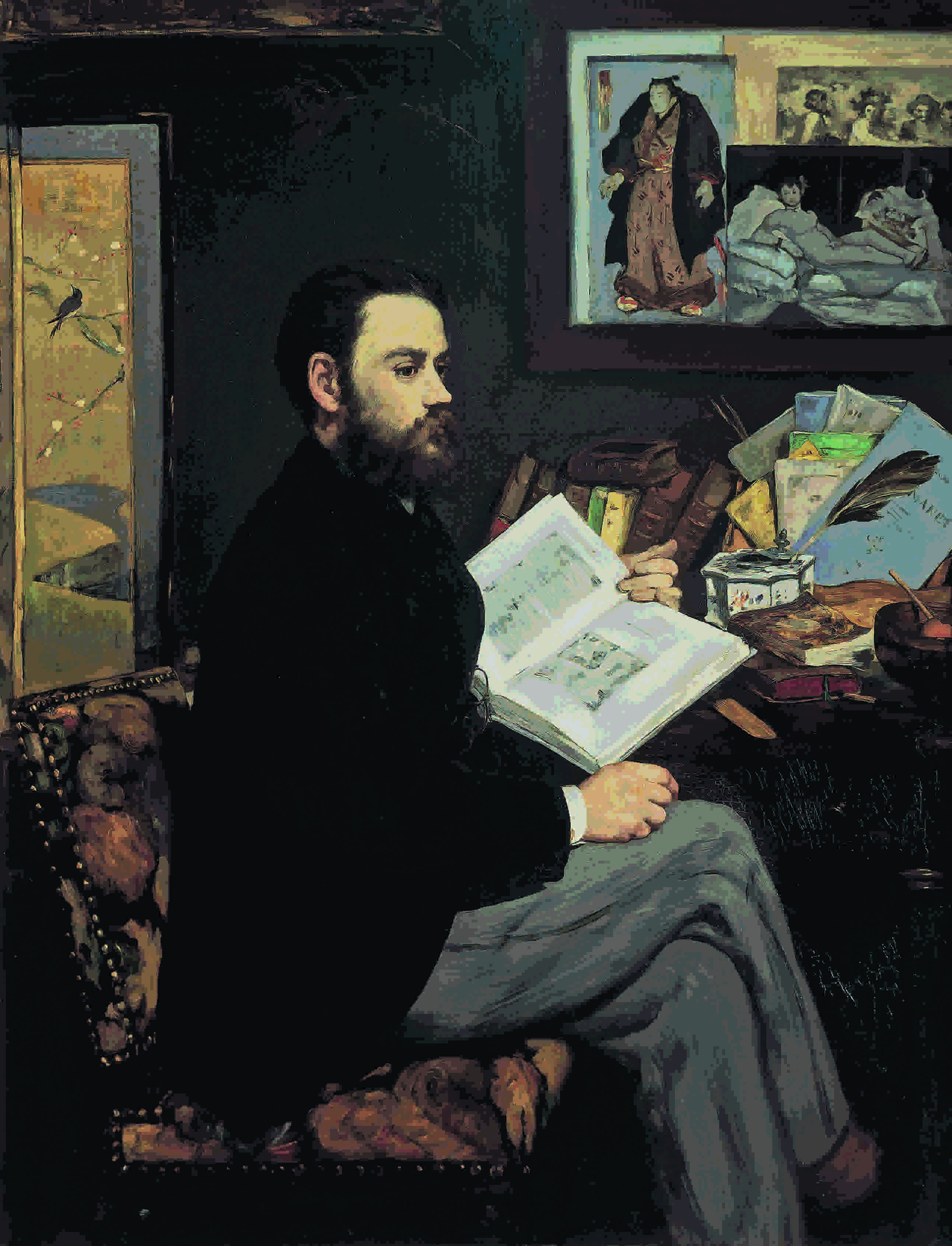 Portrait of Emile Zola (1840-1902), 1868, by Edouard Manet (1832-1883), oil on canvas, 146×114 cm. (Photo by DeAgostini/Getty Images)
