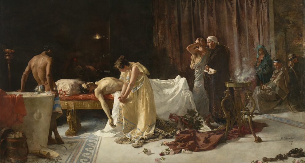 El Prado restaura la tela desgarrada y rota de ‘La muerte de Lucano’