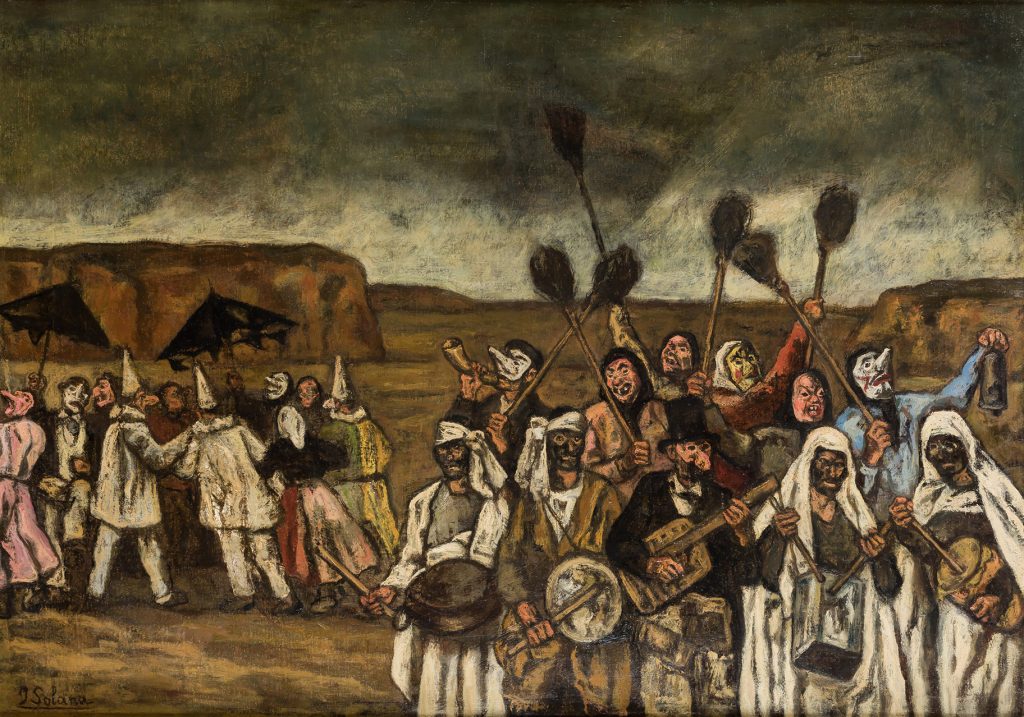 José Gutiérrez Solana. Máscaras de las escobas, c. 1935. Salida: 90.000 euros. Remate: 110.000 euros