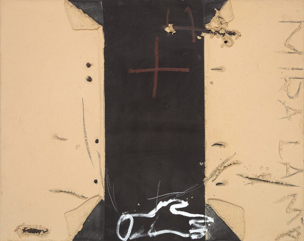 Antoni Tàpies. Má sobre negre, 1998. Salida: 210.000 euros. Remate: 230.000 euros