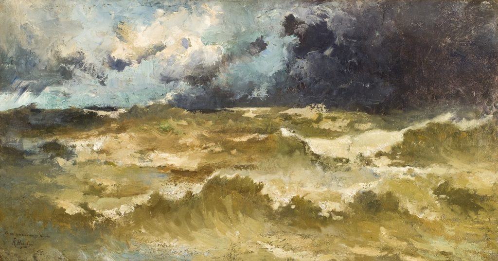 Félix Resurrección Hidalgo. Tempestad nocturna. Salida: 25.000 euros. Remate: 50.000 euros