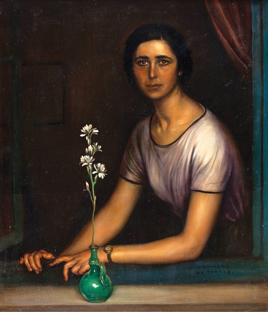 Julio Romero de Torres. La niña del nardo, c. 1928. Salida: 40.00 euros. Remate: 55.000 euros