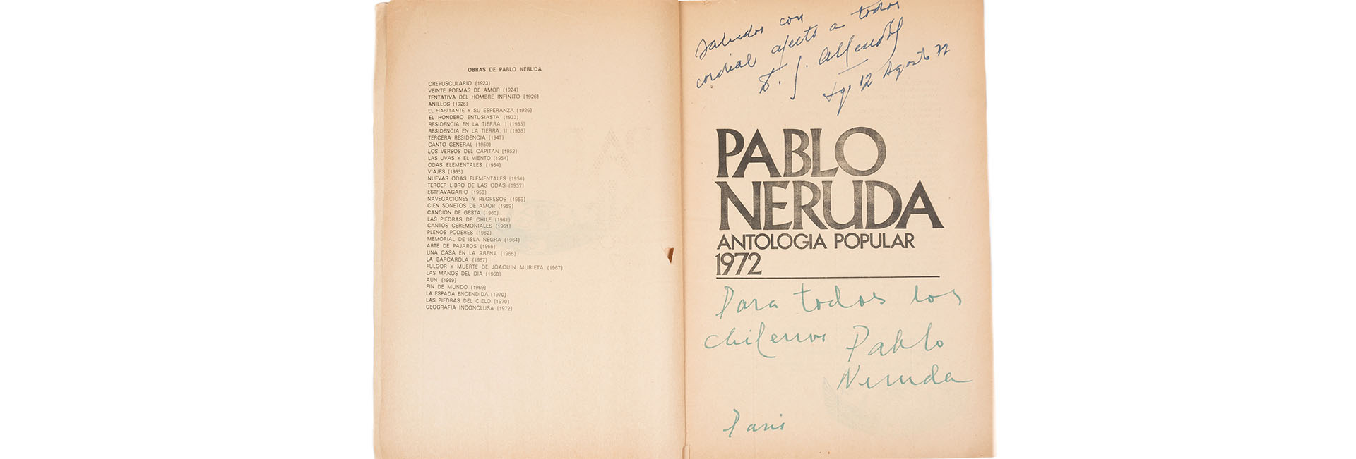 La Suite retoma la subasta del archivo personal de Pablo Neruda