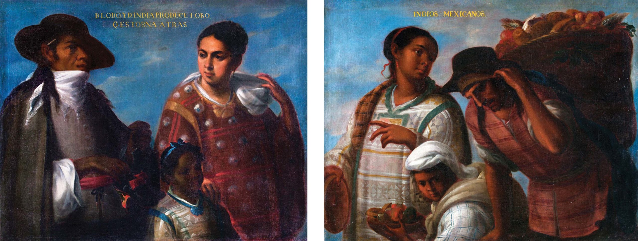 Abalarte, entre una pareja de castas mexicanas y unos dibujos de Panini
