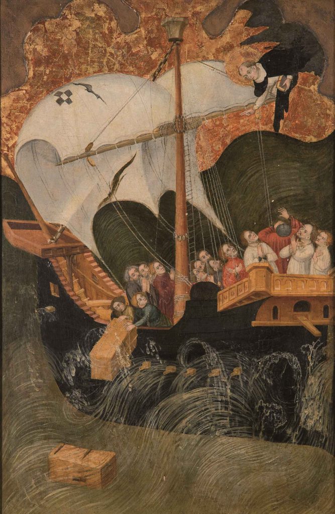 Lluis Borrassá y taller. Milagro de san Pedro Mártir y los náufragos, c. 1421-1425. Salida: 75.000 euros. Remate: 90.000 euros