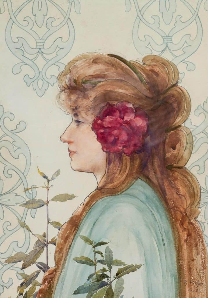 Félix Resurrección Hidalgo. Joven de perfil, París, 1901. Salida: 4.000 euros. Remate: 12.000 euros