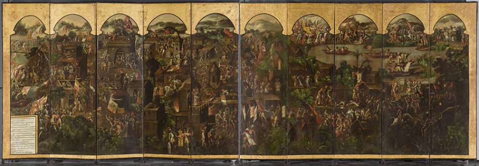 El ‘Biombo de la Conquista’, ya en el Prado