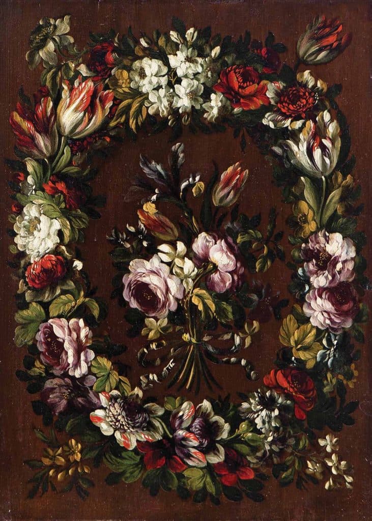 Gabriel de la Corte, Corona y ramillete de flores. Salida: 15.000 euros. No vendido