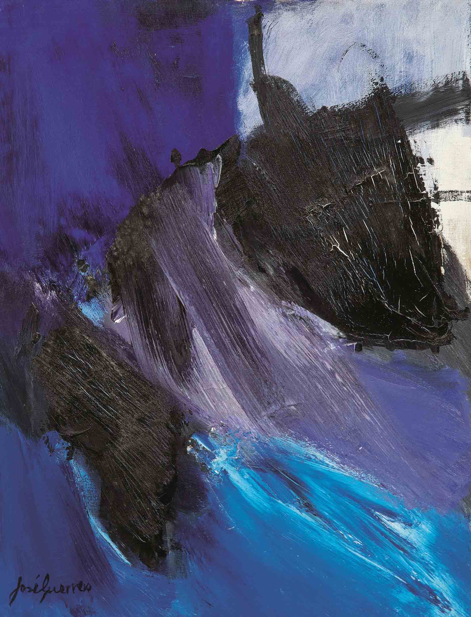 José Guerrero, Dos azules, 1965. Salida y remate: 45.000 euros