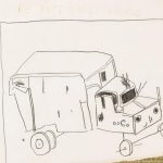Jean-Michel Basquiat, Soda Can Truck, 1985, detail