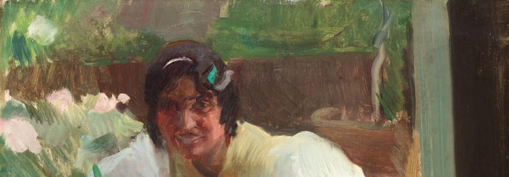 Joaquín Sorolla, Gitana en un jardín, c. 1908-10, detail