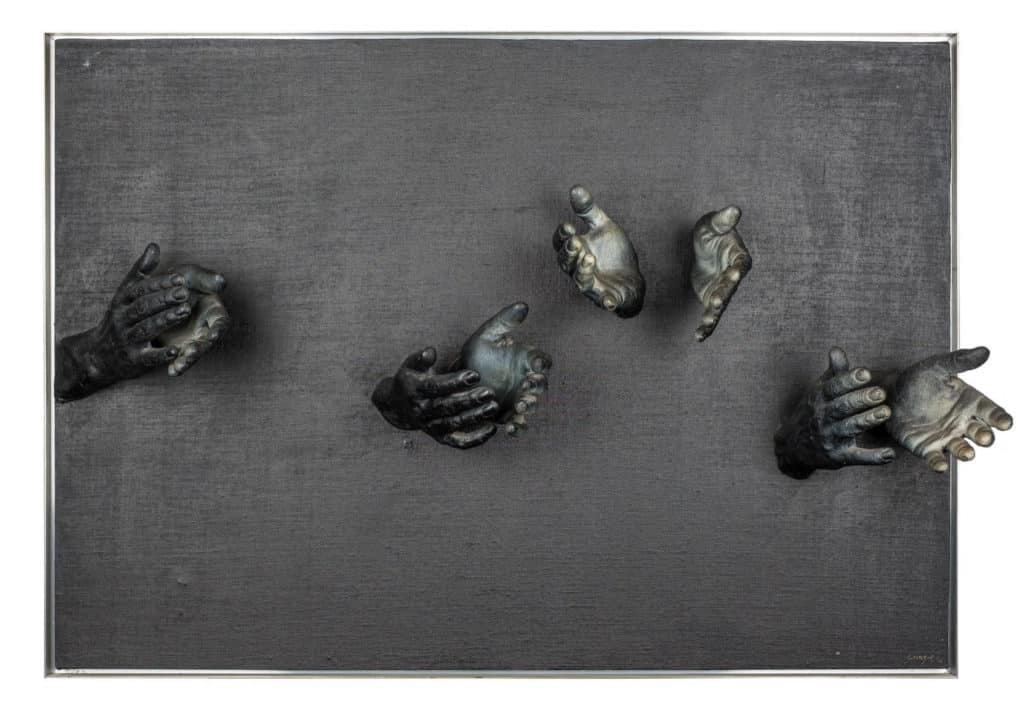 Rafael Canogar, El aplauso, 1972. Salida: 8.000 euros. Remate: 8.500 euros