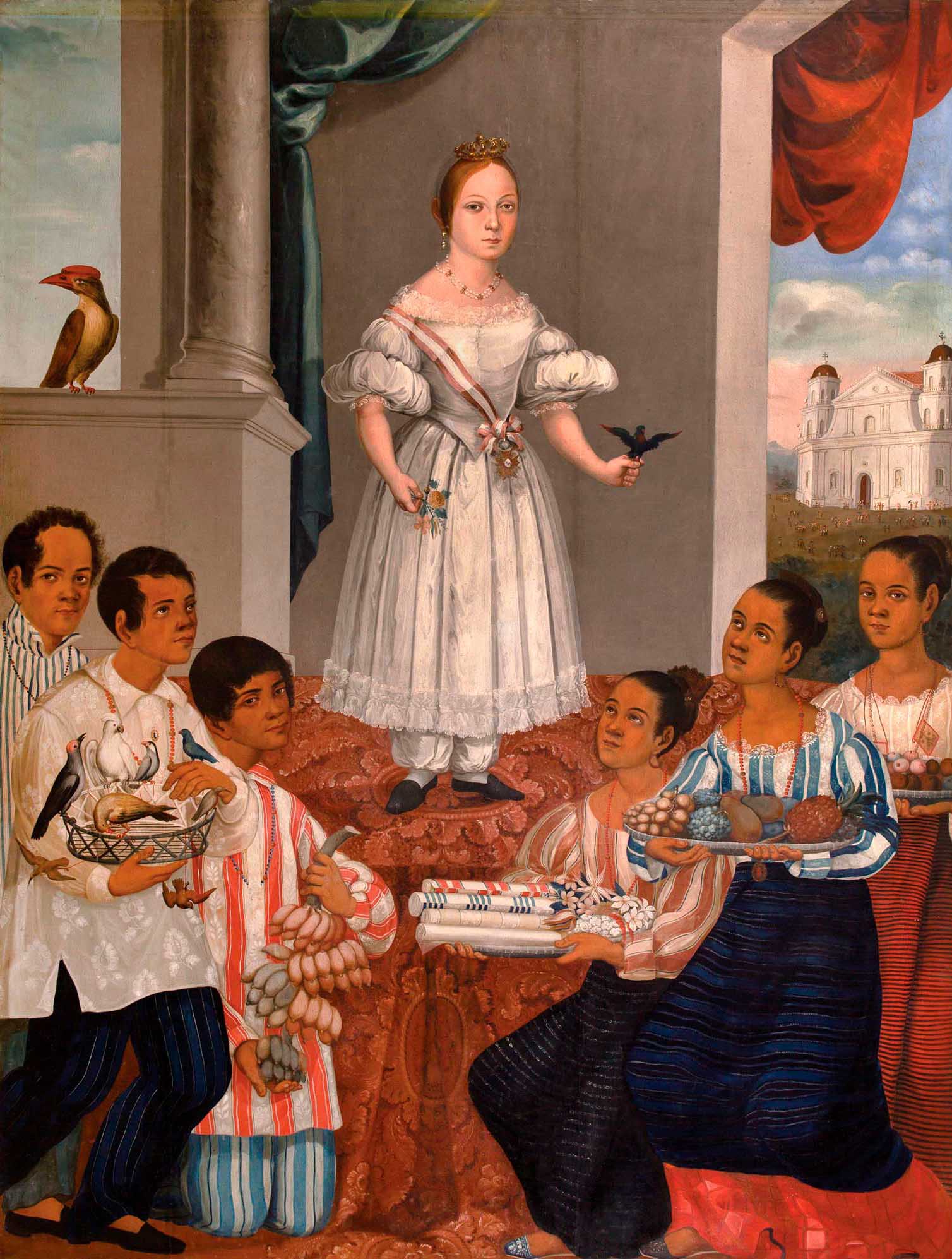Atribuido a Juan de Arzeo, Homenaje del pueblo filipino a la reina Isabel II, c. 1842-1843. Salida: 60.000 euros. Vendido por 450.000 euros