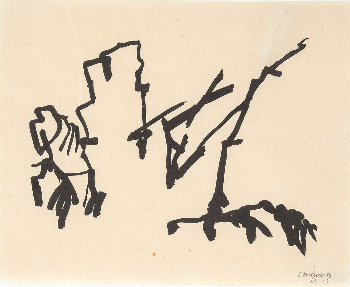 Eduardo Chillida, Sin título, 1959. Salida: 18.000 euros. No vendido