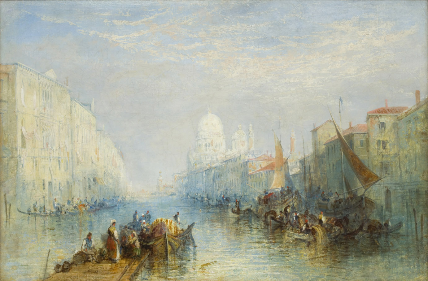 David Roberts, Vista del Gran Canal con Santa Maria della Salute, Venecia, 1851/2. Salida: 37.000 euros. No vendido