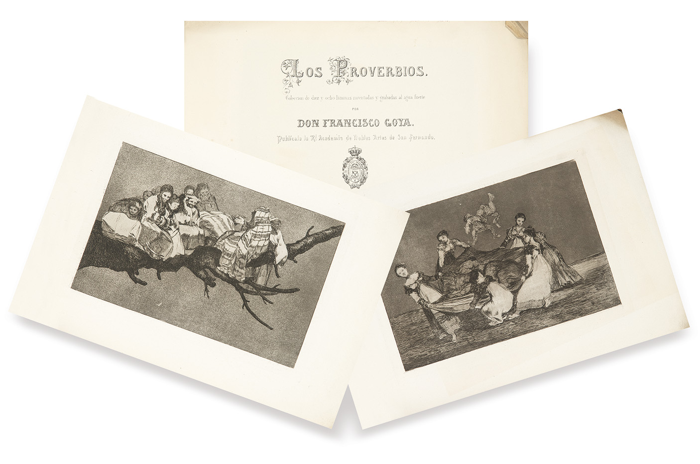 Francisco de Goya, Proverbios o Disparates, primera edición, 1864. Salida: 8.000 euros. Remate: 38.000 euros