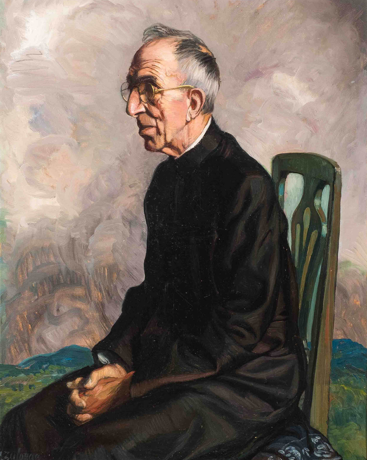 Ignacio Zuloaga, Retrato de Don Basilio Iraizoz. Salida: 37.500 euros. No vendido