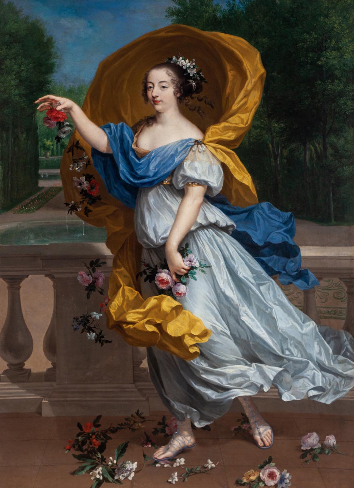 Pierre Mignard, Retrato de Louise de la Vallière de cuerpo entero, representada como Flora. Salida y remate: 100.000 euros