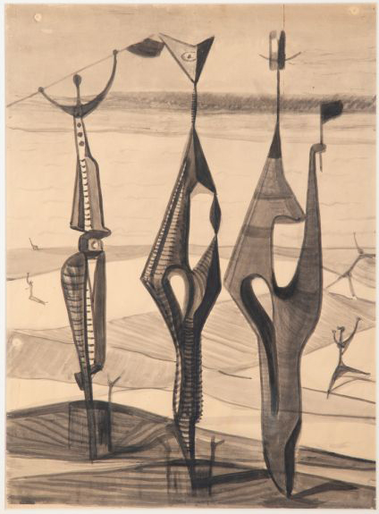Alberto Sánchez, Tres figuras, 1956-1958. Salida: 9.750 euros. Remate: 14.000 euros