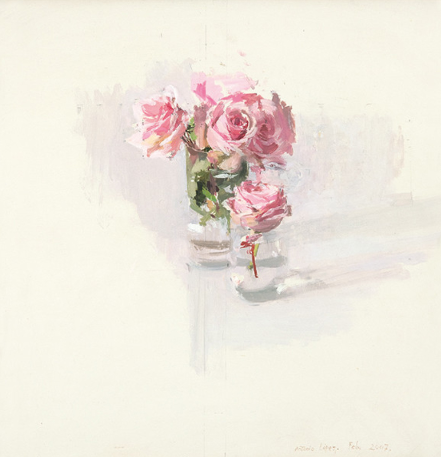 Antonio López, Rosas rosas, 2007. Salida y remate: 138.000 euros