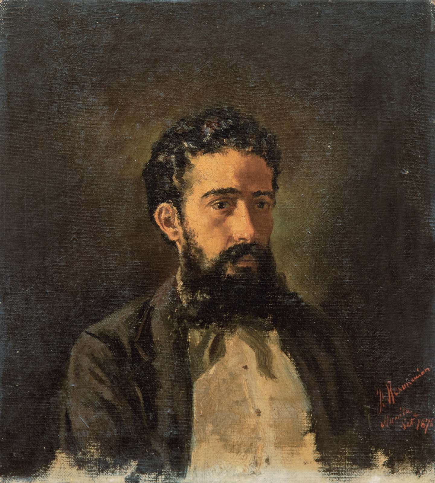 Félix Resurrección Hidalgo, Retrato de Anselmo Olleros y Mansilla, 1876. Salida: 15.000 euros. Remate: 42.000 euros