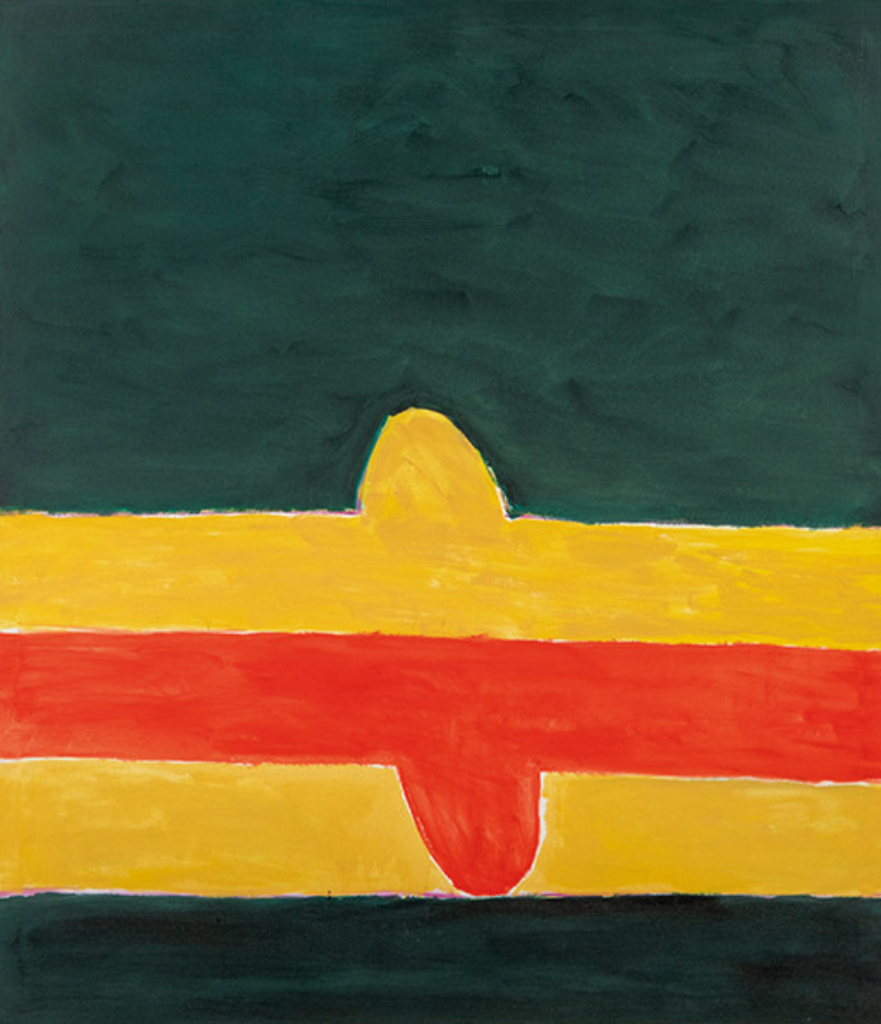 José Guerrero, Franja roja y amarilla, 1975. Salida: 110.000 euros. No vendido