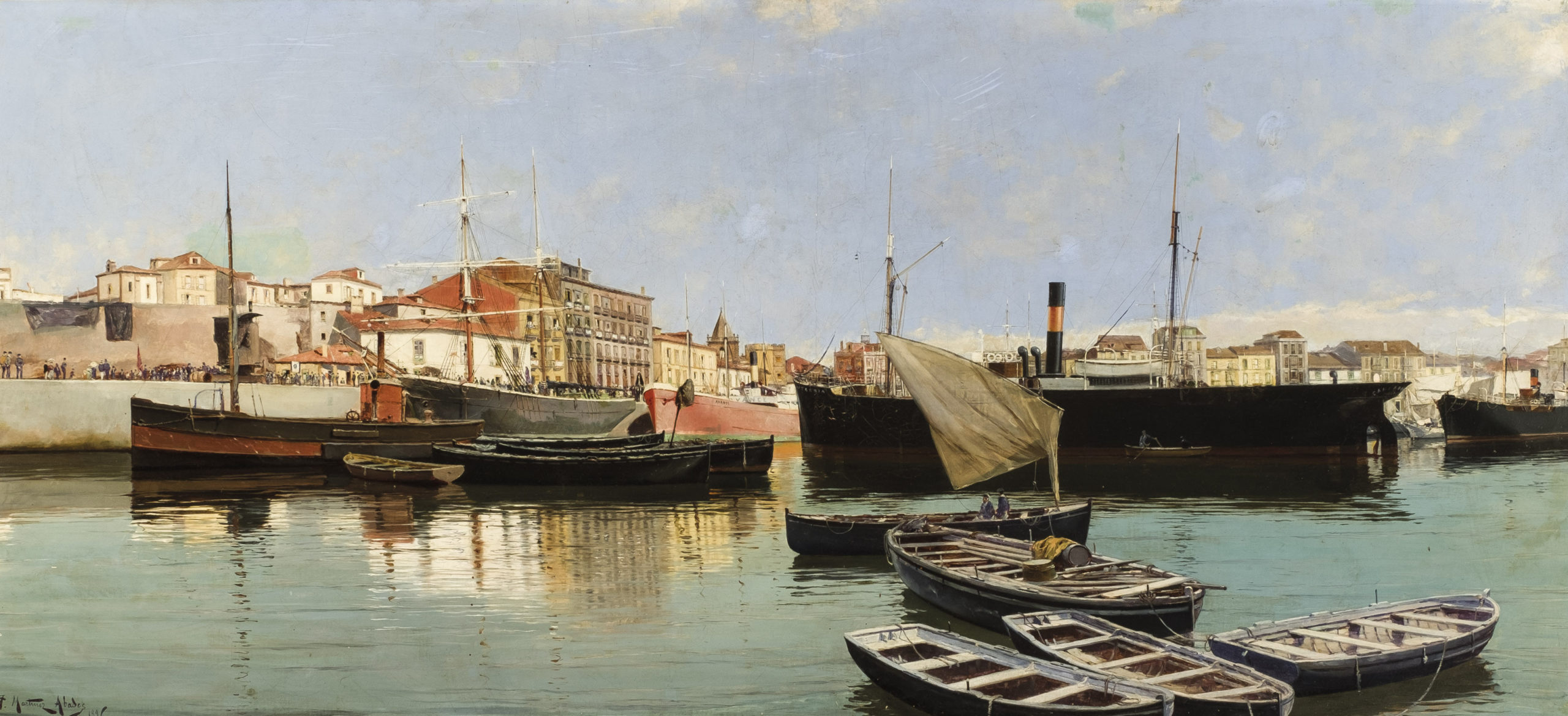 Juan Martínez Abades, Puerto de Gijón, 1896. Salida: 4.000 euros. Remate: 9.000 euros