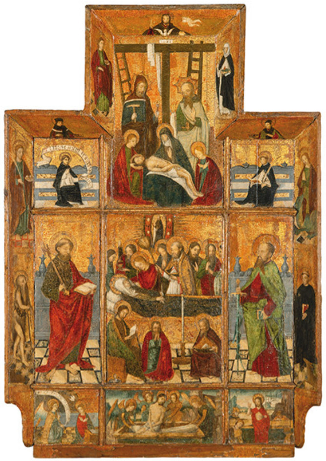 Juan Vicente Macip y obrador, Retablo de la Dormición de la Madre de Dios, c. 1506. Salida y remate: 32.000 euros