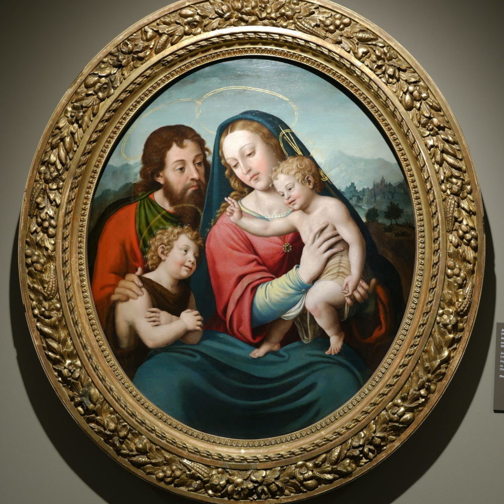 Juan de Juanes. Sagrada Familia. Óleo sobre tabla. Museo de Bellas Artes de Valencia.