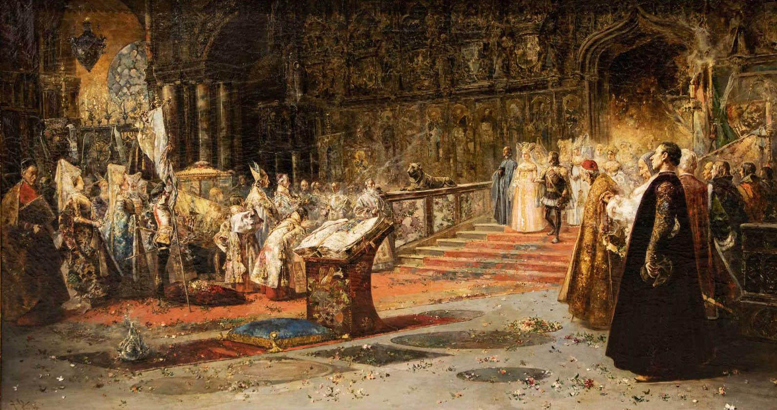 Salvador Sánchez Barbudo, Una boda real, 1890. Salida: 6.000 euros. Remate: 25.000 euros