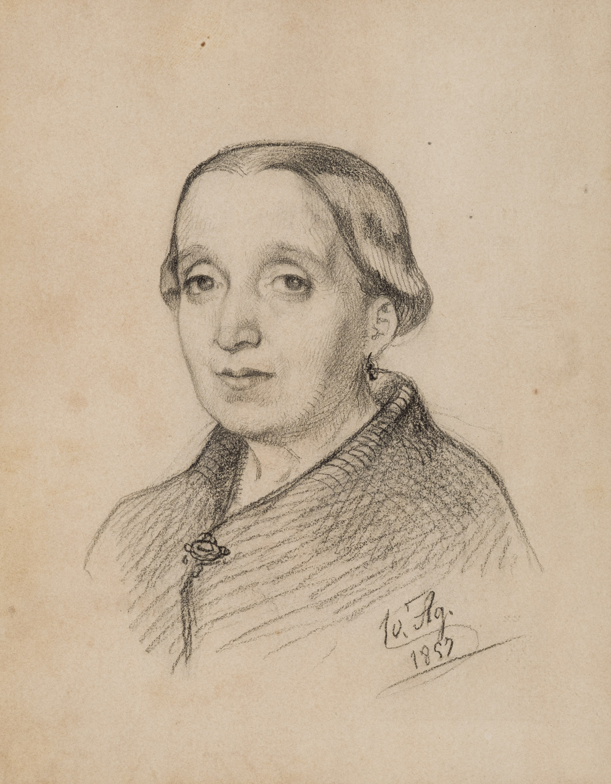 Eduardo Rosales, Retrato de Joaquina Blanco, 1857. Salida: 650 euros. Remate: 2.000 euros