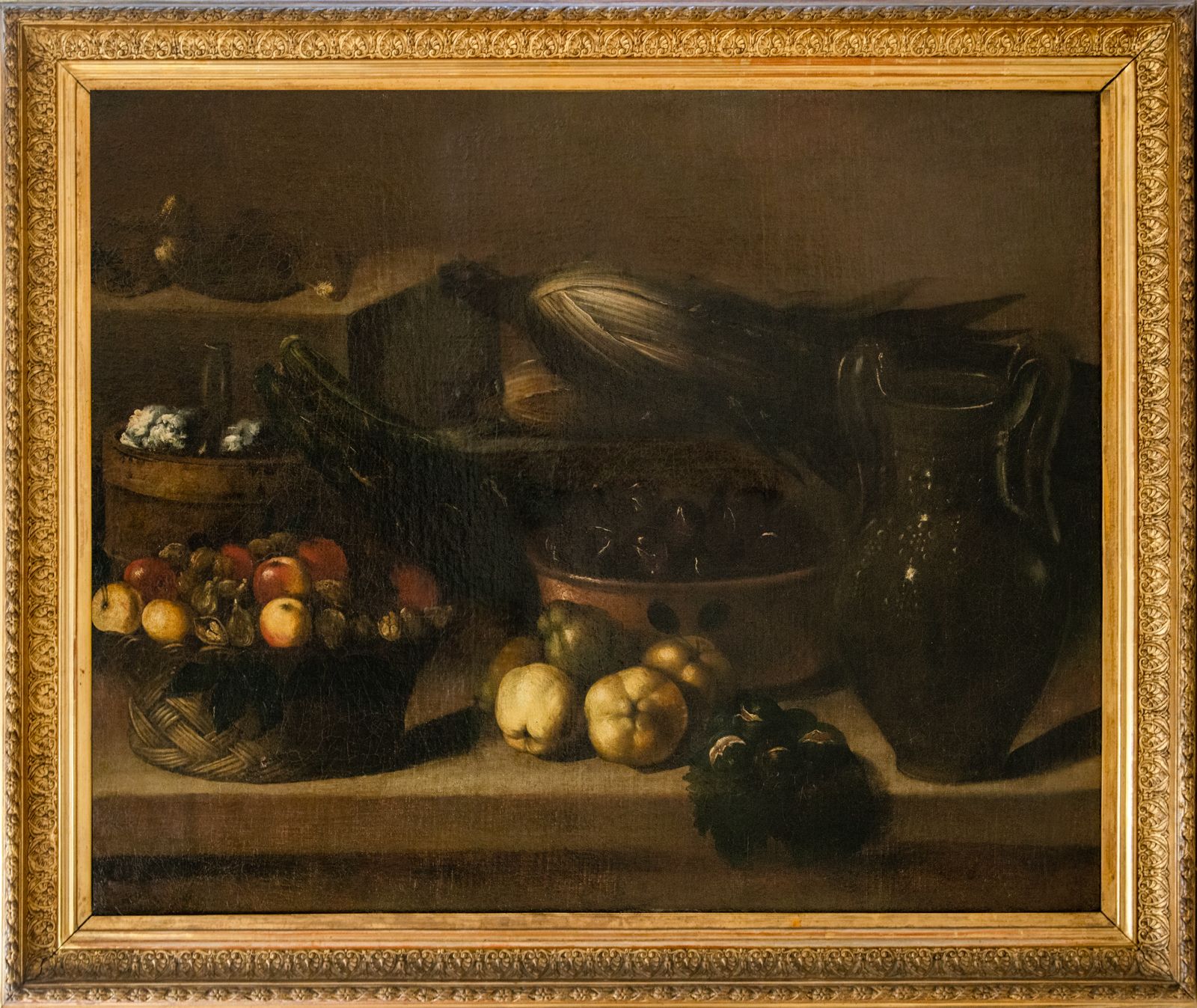 Francisco Barrera, Bodegón con frutas y hortalizas. Salida: 18.000 euros. Remate: 19.000 euros