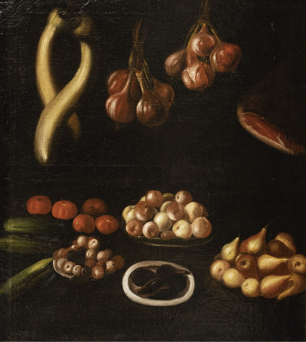 Alejandro de Loarte, Bodegón con frutas, parte del lote. Salida: 27.500 euros. No vendido