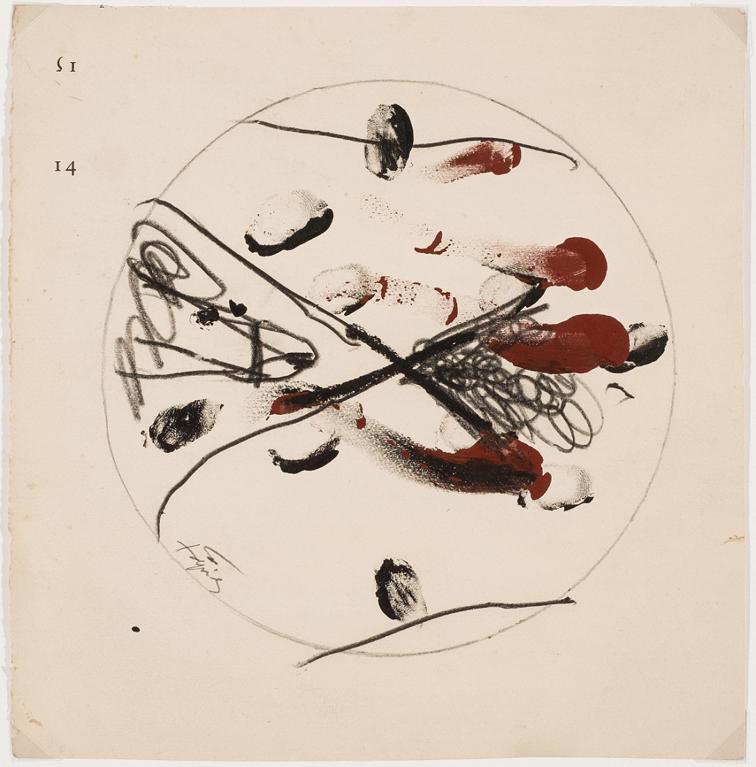 Antoni Tàpies, Sin título. Mano del artista, c. 1968. Salida: 8.000 euros. Remate: 8.500 euros