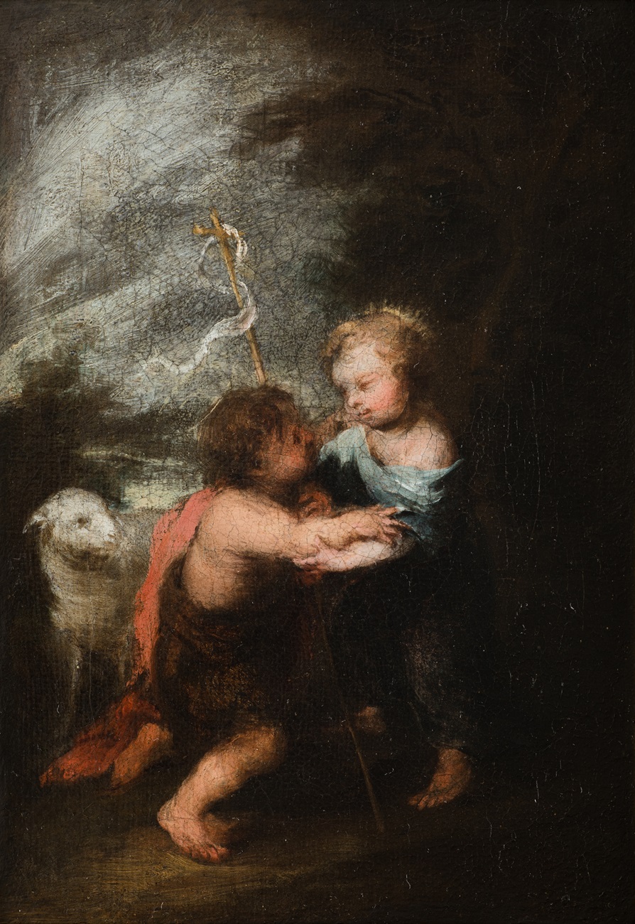 Bartolomé Esteban Murillo, Abrazo del Niño Jesús y san Juanito. Salida: 24.000 euros. Remate: 80.000 euros