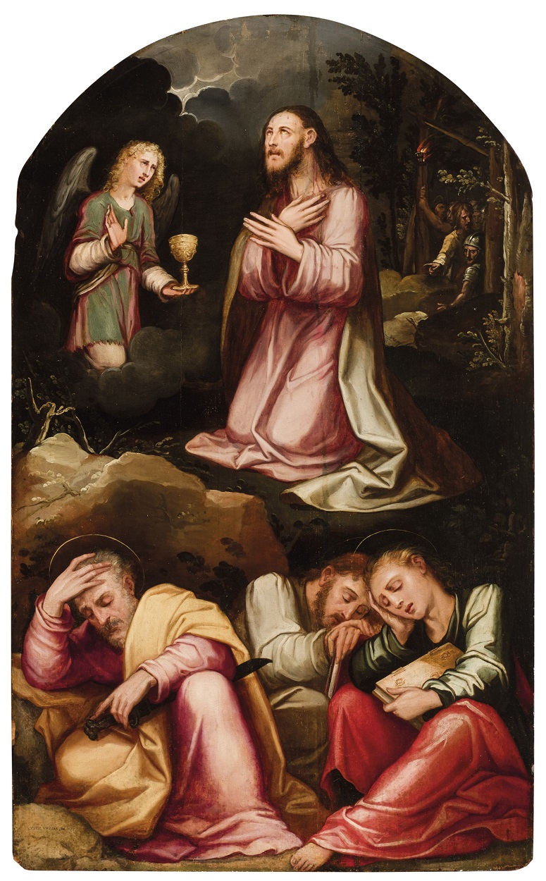 Luis de Vargas, Cristo en el huerto de los olivos. Salida y remate: 7.000 euros