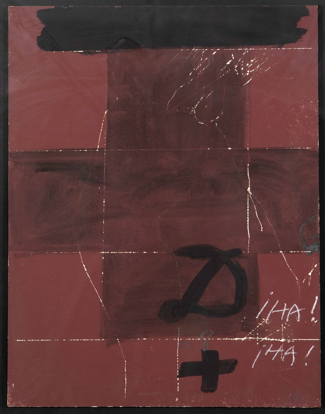 Antoni Tàpies, Cruz y signos en marrón, 1975. Salida: 27.000 euros. Remate: 30.000 euros