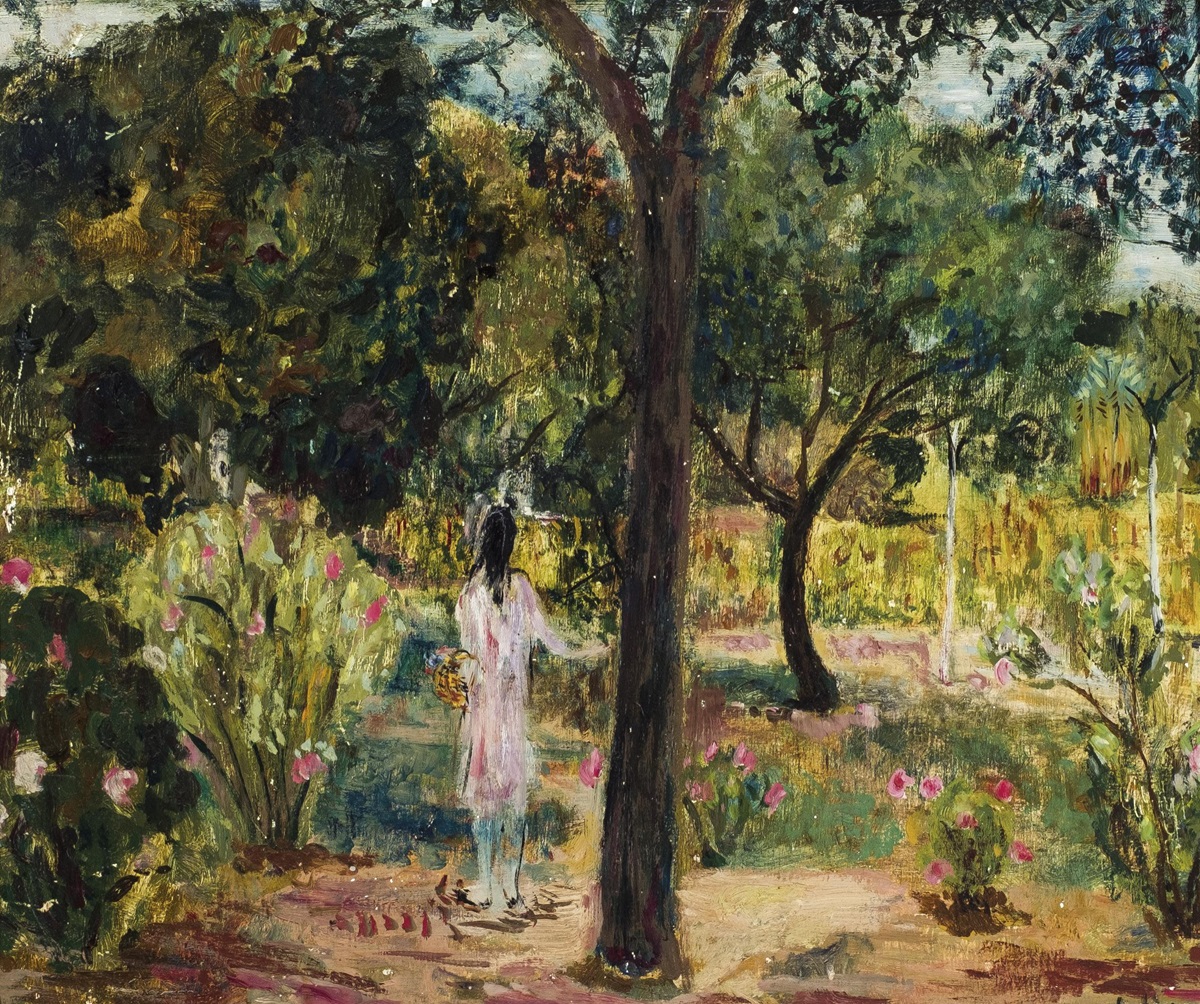 Carmen Laffón, Niña en un jardín, Sanlúcar de Barrameda, c. 1958-59. Salida: 12.000 euros. Remate: 14.000 euros