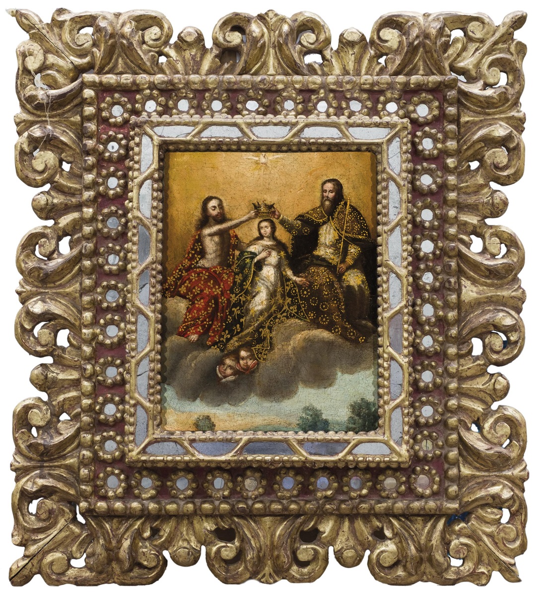 Escuela Virreinal siglo XVIII, Virgen coronada. Salida: 9.000 euros. No vendido