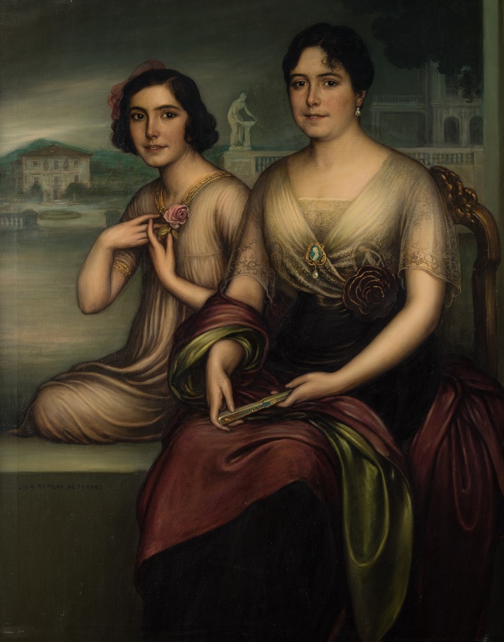 Julio Romero de Torres, Retrato de Rosario Mansi y González-Tablas y de su hija Ana María Garnica y Mansi, 1917-18. Salida: 90.000 euros. No vendido