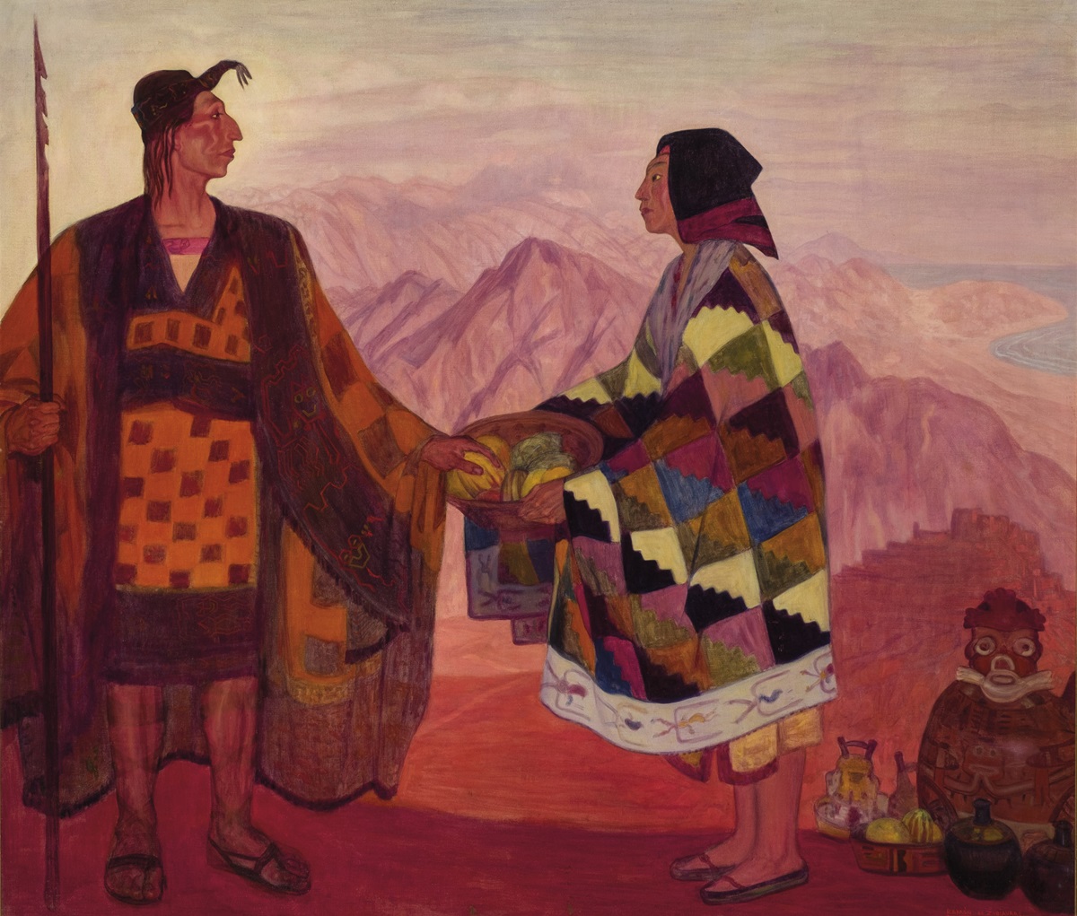 Ramón de Zubiaurre, Incas, 1930. Salida: 5.000 euros. Remate: 5.500 euros. Comprado por el Estado