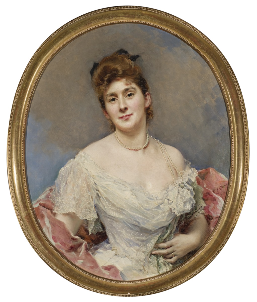 Raimundo de Madrazo, Retrato de dama con collar de perlas, 1894. Salida: 10.000 euros. Remate: 12.000 euros