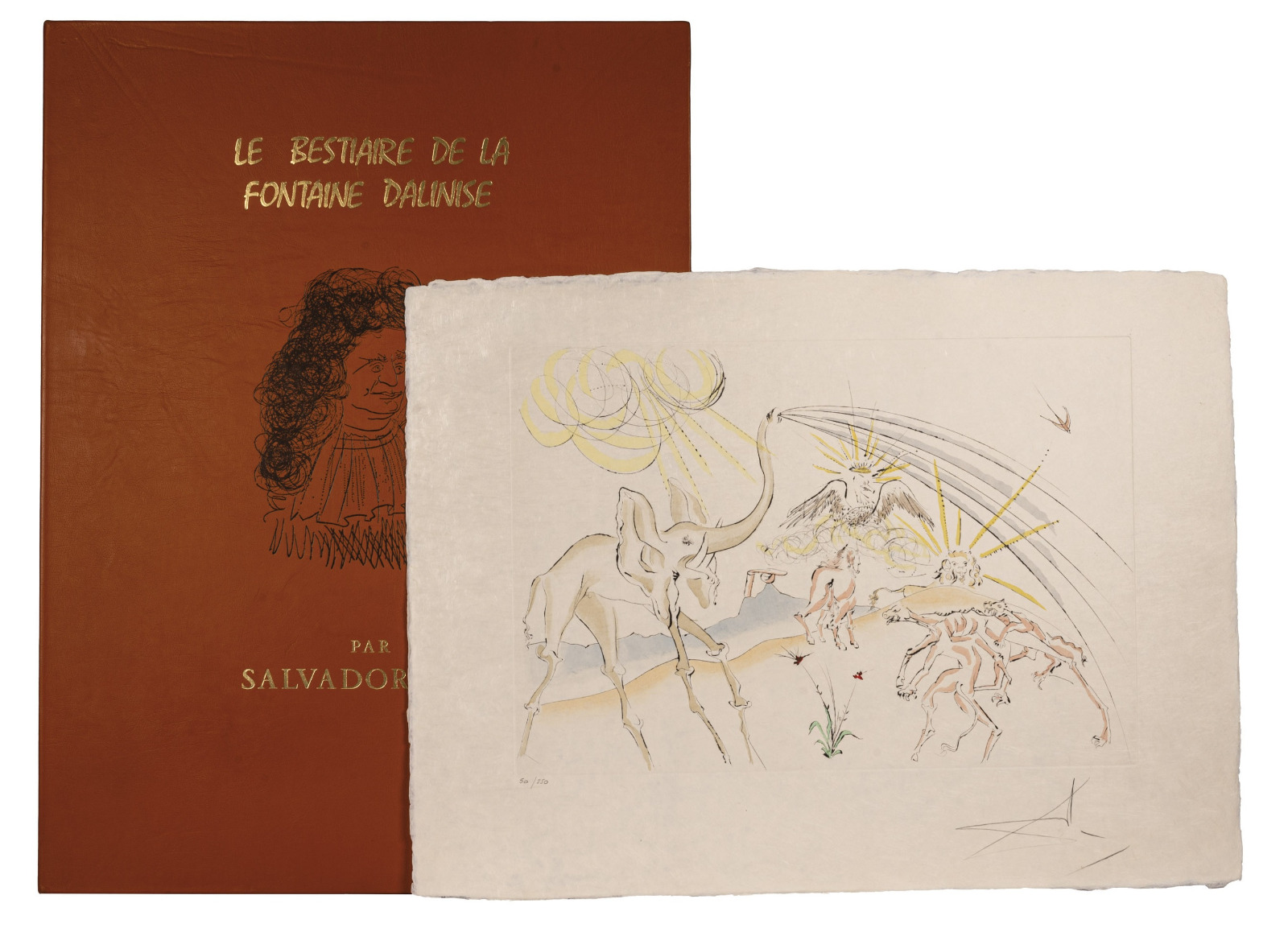 Dalí, Le bestiaire de La Fontaine Dalinisé, 1974. Salida: 7.000 euros. Remate: 11.000 euros