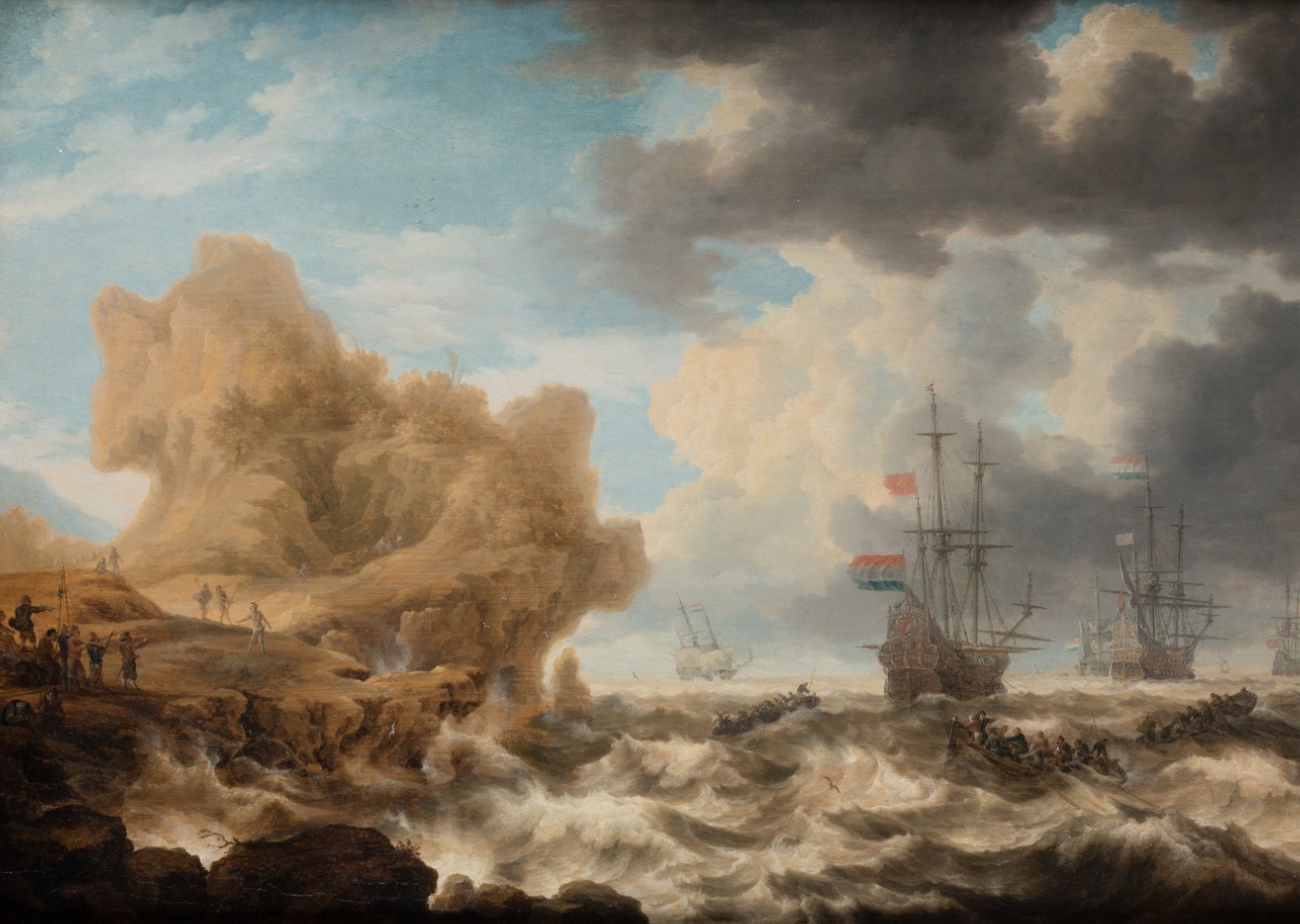 Bonaventura Peeters, Batalla naval, 1651. Salida: 12.000 euros. Remate: 16.000 euros